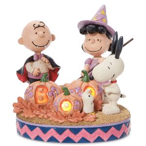 PEANUTS™ Boo Carved Pumpkins with Snoopy & Witch Lucy by Jim Shore®