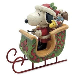 Snoopy™ & Woodstock in Sleigh Figurine by Jim Shore®