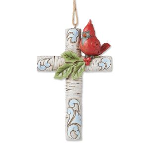 Cardinal Cross Ornament by Jim Shore®