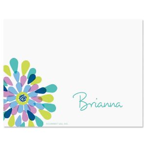 Fresh Blooms Personalized Correspondence Cards