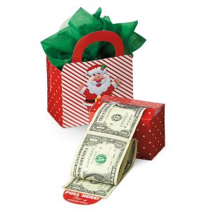 Happy Santa Money Dispenser & Gift Bag Set
