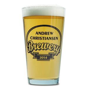 Brewery Name Pub Personalized Pint Glass