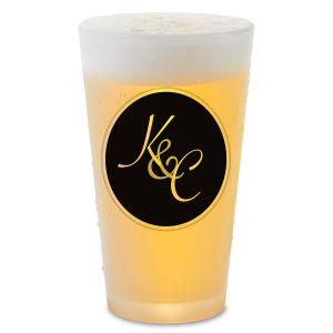 Circle Initial Pint Glass