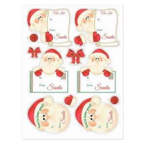 Santa To/From Stickers 