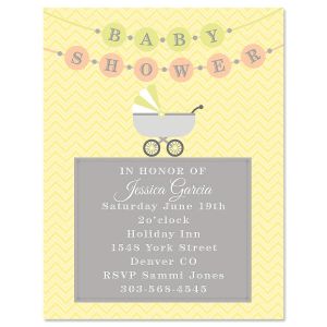 Banner Baby Invitation
