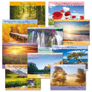 Inspirational Scenic Birthday Cards Value Pack