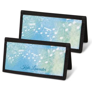 Floral Notes Personal Checkbook Covers