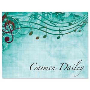 Sheet Music Personalized Note Cards