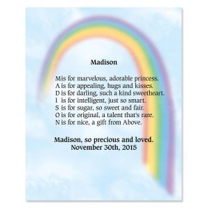 Rainbow Name Poem Print
