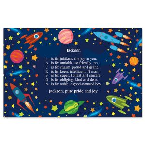 Space Name Poem Placemat