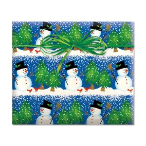 Snowman Blizzard Rolled Gift Wrap