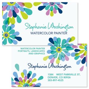 Fresh Blooms Double-Sided Business Cards