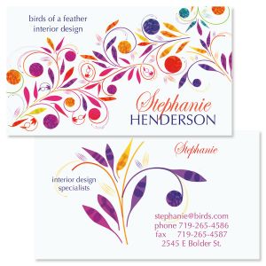 Color Swirl Double-Sided Business Cards