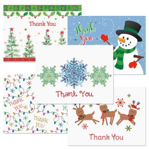 Christmas Season Thank You Note Cards