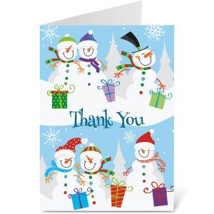 Holiday Thank You Note Cards 