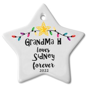 Love You Forever Ceramic Personalized Christmas Ornaments