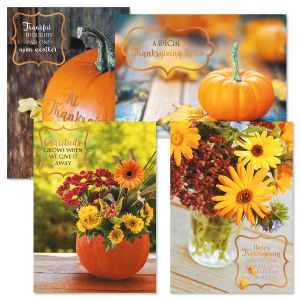 Deluxe Florals Thanksgiving Cards