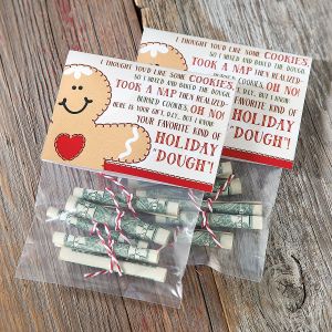 Holiday “Dough” Treat Bags & Toppers