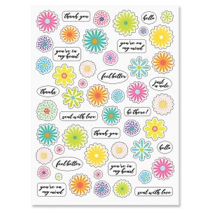 Pink Daisy Stickers
