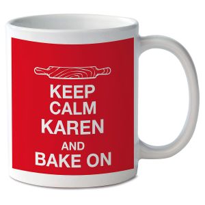 Keep Calm and Bake On Novelty Mug