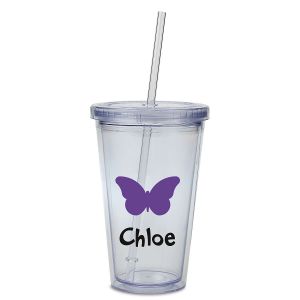 Custom Butterfly Acrylic Beverage Cup