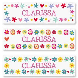 Personalized Mini Flowers Name Stickers