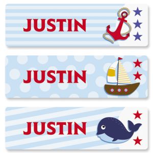 Custom Nautical Name Stickers