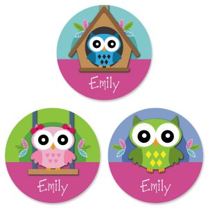 Custom Colorful Owl Stickers
