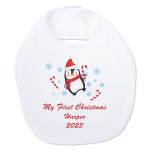 Personalized Baby's First Christmas Bib