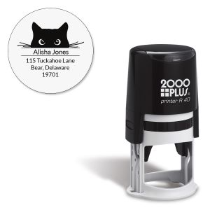 Custom Cat Paws Round Self-Inking Address Stamp