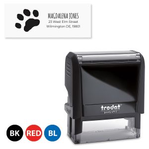 Custom Paw Print Self-Inking Address Stamp