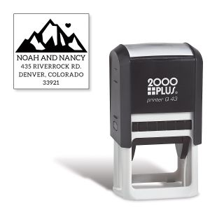 Custom Mini Mountains Square Self-Inking Address Stamp