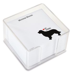 Dog Breed Custom Note Sheets in a Cube