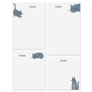 Gray Cat Custom Notepads
