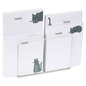 Gray Cat Custom Notepad Set