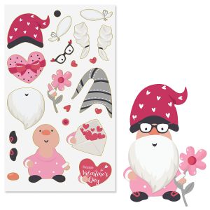 Valentine's Build-a-Gnome Sticker Set