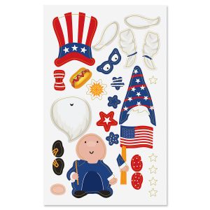 Patriotic Build-a-Gnome Sticker Set 