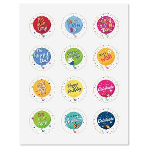 Balloon Birthday Sticker Seals