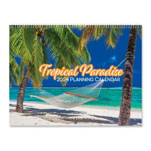 Tropical Paradise Big Grid Planning 2024 Calendar