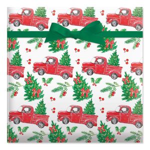 Trucks & Trees Jumbo Rolled Gift Wrap