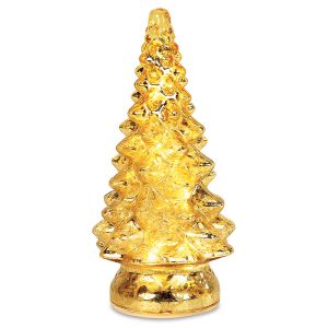 Mercury Glass Gold Traditional LED Tree Decoration