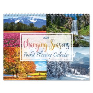 2025 Changing Seasons Big Grid Planning Calendar with Pockets