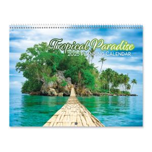 2025 Tropical Paradise Big Grid Planning Calendar