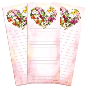 Floral Heart Shopping List Pads
