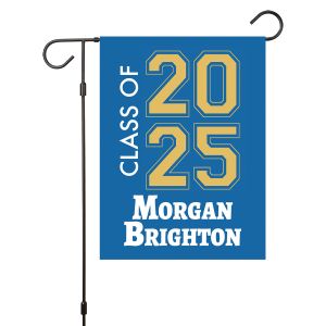 School Colors Graduation Personalized Garden Flag