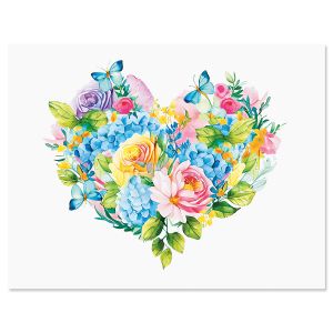 Flower Heart Note Cards