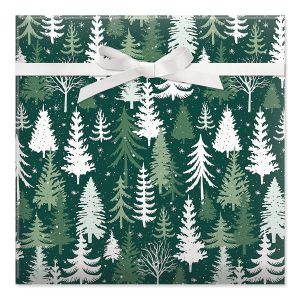 Holiday Forest Rolled Gift Wrap and Labels