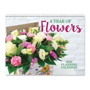 2025 A Year of Flowers Big Grid Planning Calendar