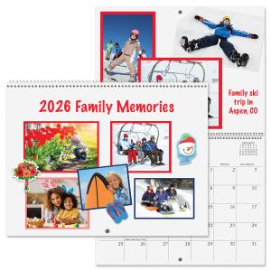 White Pages Scrapbooking 2026 Wall Calendar