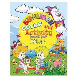 Summer Color &  Activity Personalized Book